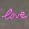 Neon light love ip20 adapter included en timer - l45xb1,5xh17,5cm|ohgreen Hot
