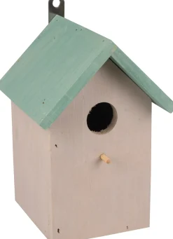 Nestkastje guo hout grijs+groen dak14x14x20cm|ohgreen Clearance