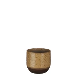 Nora pot rond oker glaze - h15xd16cm|ohgreen Outlet