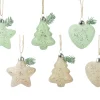 Ornament glas met tak en glitters|ohgreen Online