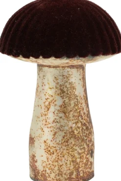 Paddenstoel in glas bruin 9cm|ohgreen New