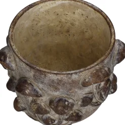 Planter paddestoel beton bruin 18.5x18.5x14.5cm|ohgreen