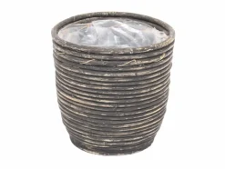 Pot round balloon stripe bw d13h11cm|ohgreen Online