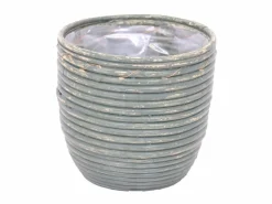 Pot round balloon stripe olive d15h14cm|ohgreen Sale