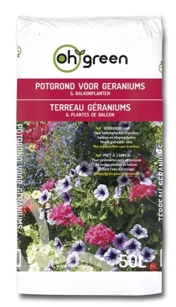 Potgrond voor geraniums 50 liter|ohgreen
