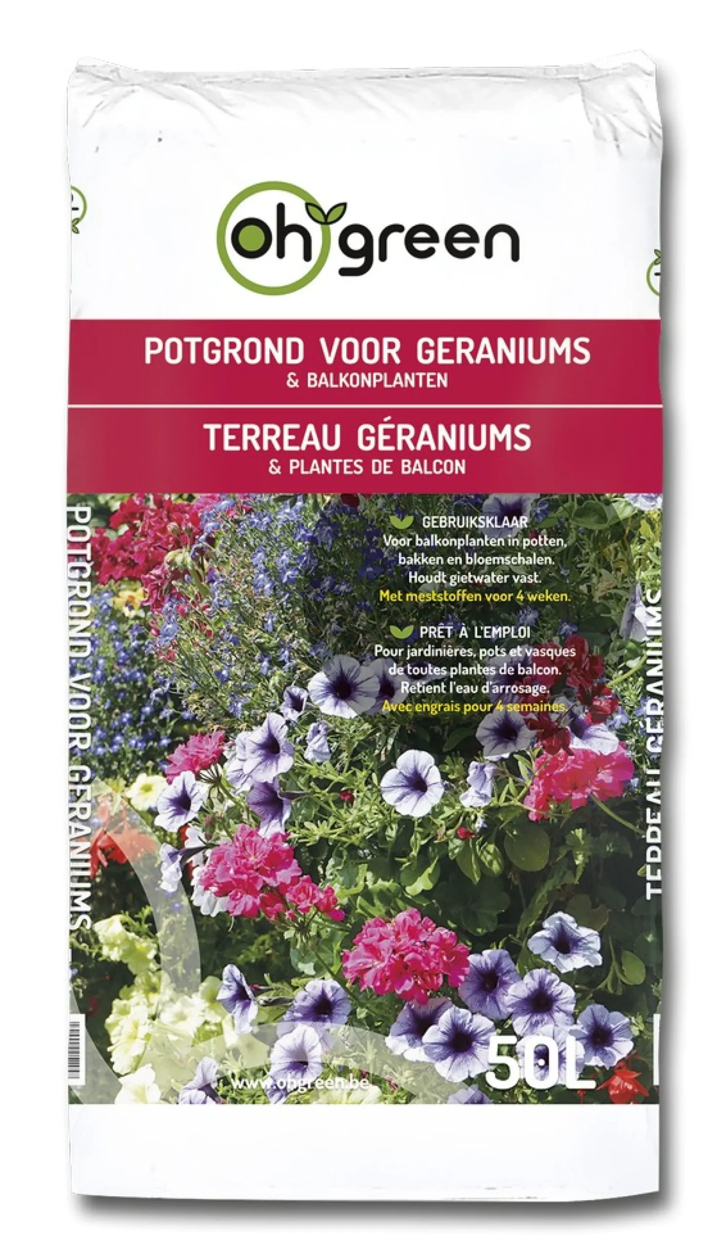 Potgrond voor geraniums 50 liter|ohgreen