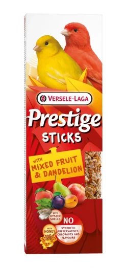 Prestige sticks kanaries met gemengd fruit & paardenbloem - 2 stuks 60g|ohgreen New