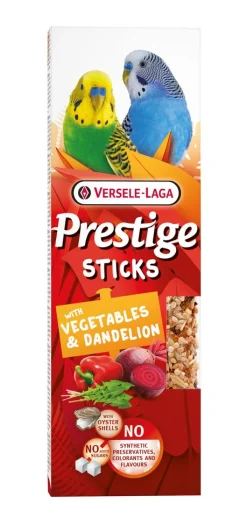 Prestige sticks kleine parkieten met groenten & paardenbloem - 2 stuks 60g|ohgreen