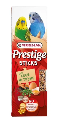 Prestige sticks kleine parkieten met ei & tijm - 2 stuks 60g|ohgreen Online