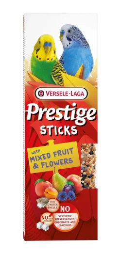 Prestige sticks kleine parkieten met gemengd fruit & bloemen - 2 stuks 60g|ohgreen Hot