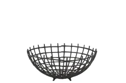 Schaal metaal zwart medium (38x38x17cm)|ohgreen Clearance