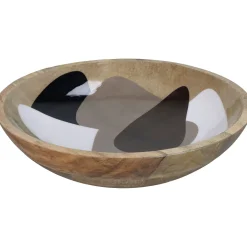 Schaal organische hout beige 34x34x8cm|ohgreen New