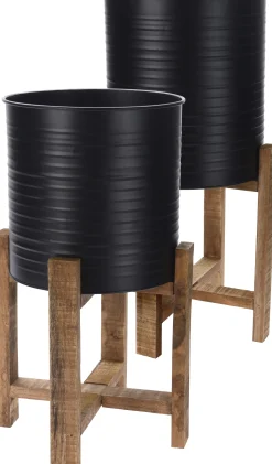 Set van 2 potten met onderstel|ohgreen New