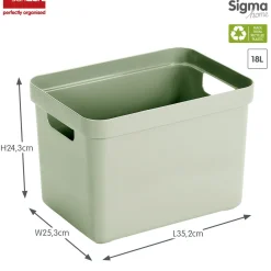 Sigma home opbergbox 18l groen|ohgreen Outlet