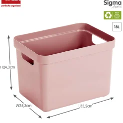 Sigma home opbergbox 18l roze|ohgreen Outlet