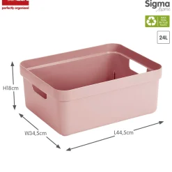 Sigma home opbergbox 24l roze|ohgreen Outlet