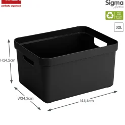 Sigma home opbergbox 32l zwart|ohgreen Hot
