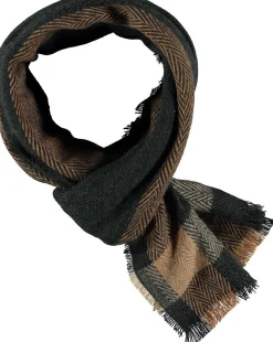 Sjaal heren black/camel|ohgreen Best
