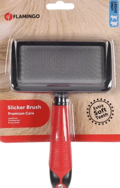 Slickerborstel zacht met handvat l|ohgreen Best