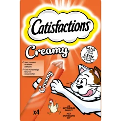 Snacks voor katten |catisfactions 4x10g creamy snack kip|ohgreen New