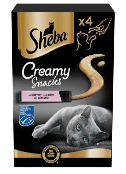 Snacks voor katten |sheba creamy snack 4x12g zalm|ohgreen Clearance