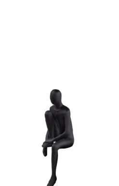 Standbeeld The Sitting Man Lifted Leg zandsteen antraciet|ohgreen Clearance