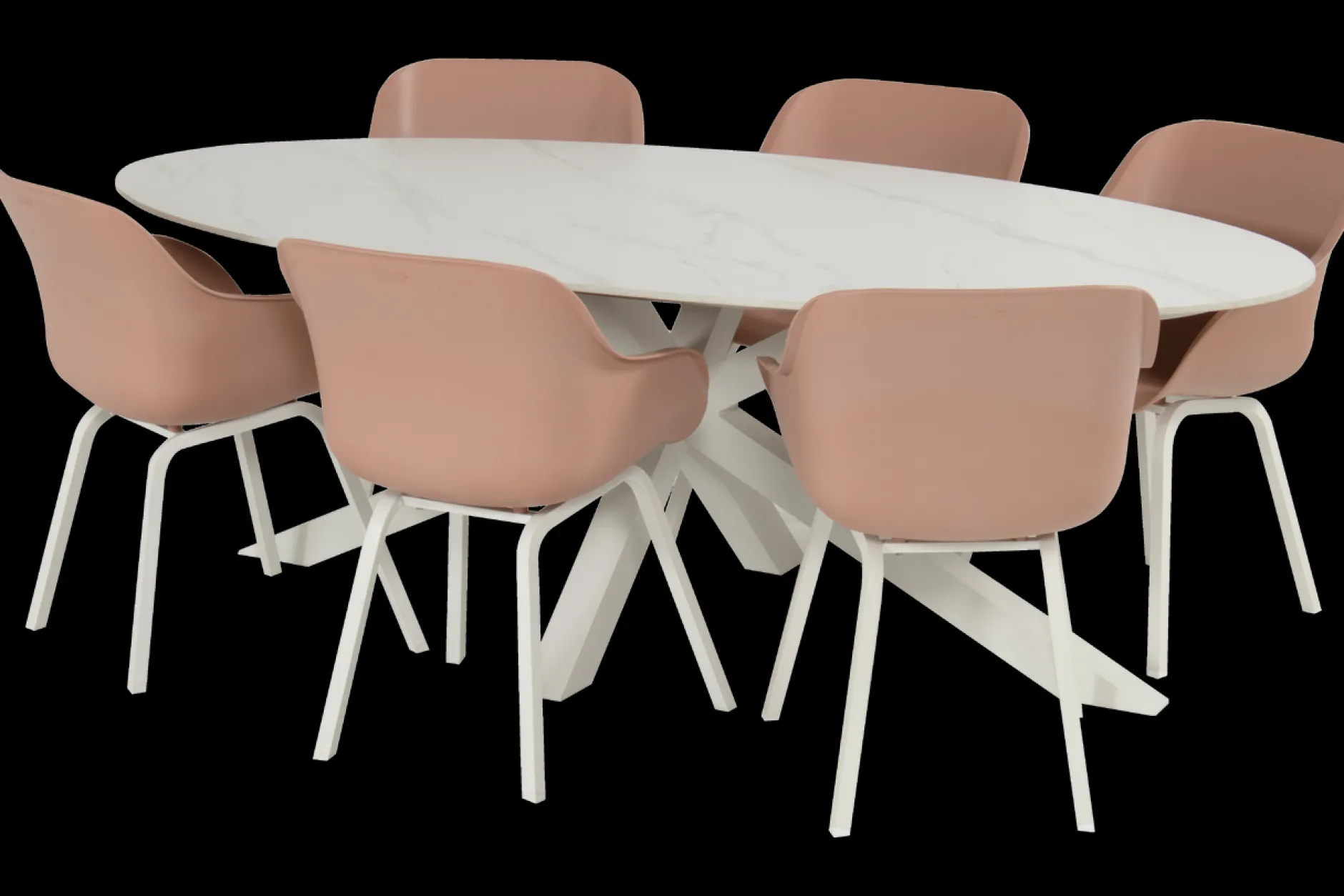 Stoel Le Soleil wit/roze|ohgreen Discount