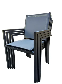 Stoel Lucca antraciet/zilver grijs|ohgreen Hot