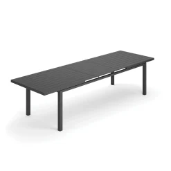 Tafel Albin 256-320x100cm charcoal/aluminium|ohgreen New