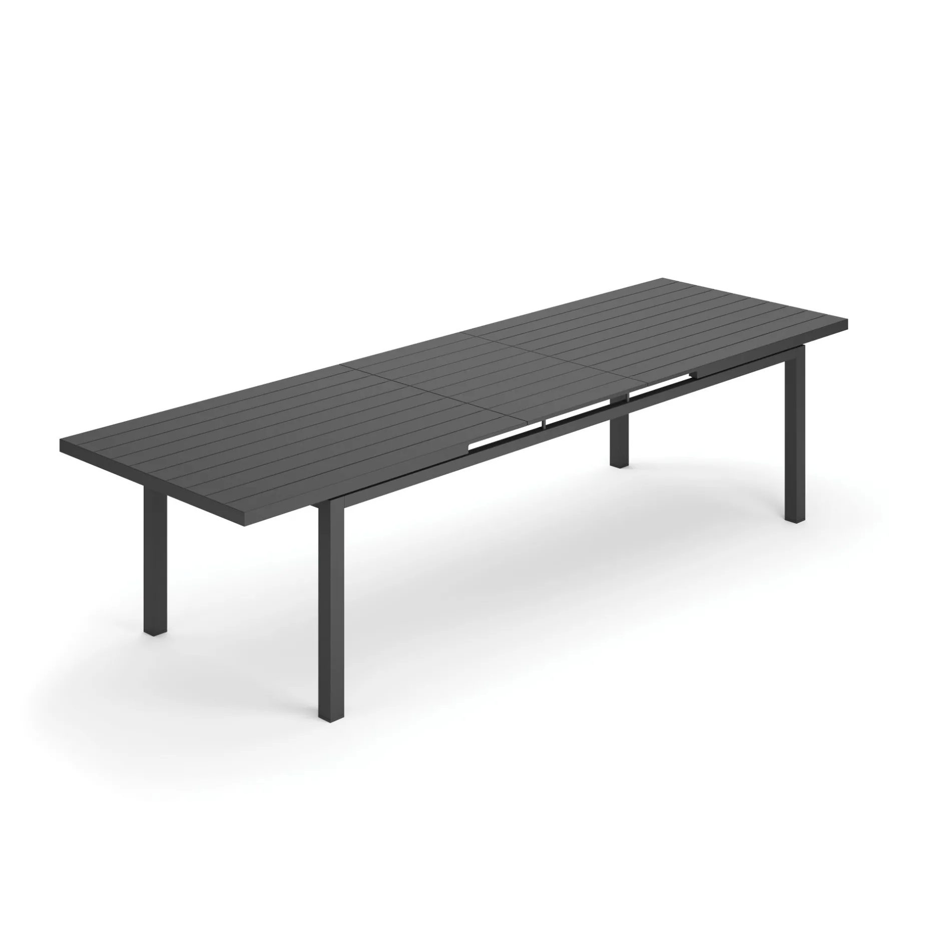 Tafel Albin 256-320x100cm charcoal/aluminium|ohgreen New