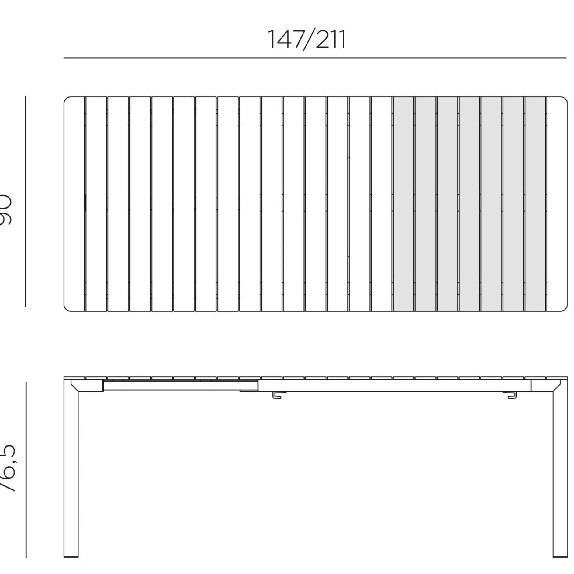 Tevere tafel verlengbaar 147cm antraciet|ohgreen Clearance