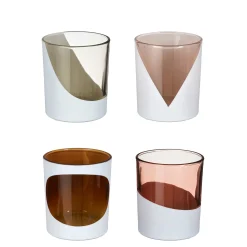 Theelicht houder d.roze bruin grijs l.roze 4 assorti - h8xd7cm|ohgreen Sale
