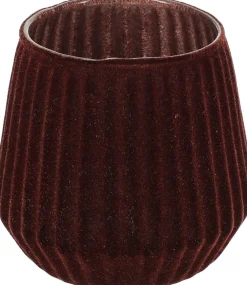 Theelichthouder 9cm glas bruin|ohgreen