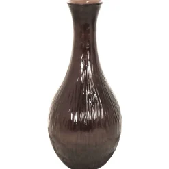 Vaas recycled glas bruin 34x34x75cm|ohgreen Online