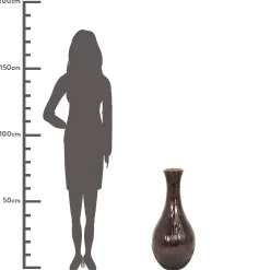 Vaas recycled glas bruin 34x34x75cm|ohgreen Online