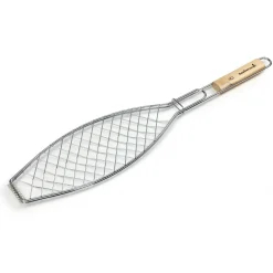 Visgrill uit chroom en hout 66x14cm FSC 100%|ohgreen Clearance