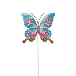 Vlinder met bloemen op steker 61x17cm|ohgreen Hot