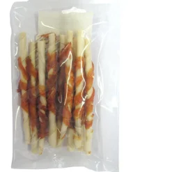 Witte buffelhuid rollstick 13 cm. met kip, 10-pack|ohgreen Outlet