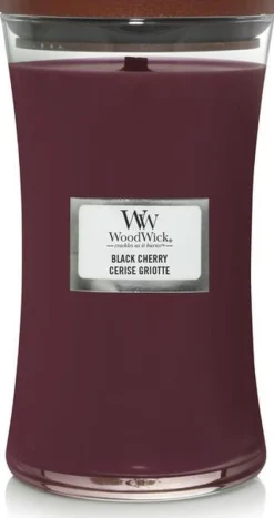 Woodwick Geurkaars black cherry Large|ohgreen Sale