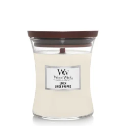 Woodwick Geurkaars linen medium|ohgreen