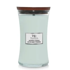 WoodWick Geurkaars Sagewood & Seagrass Large|ohgreen Online