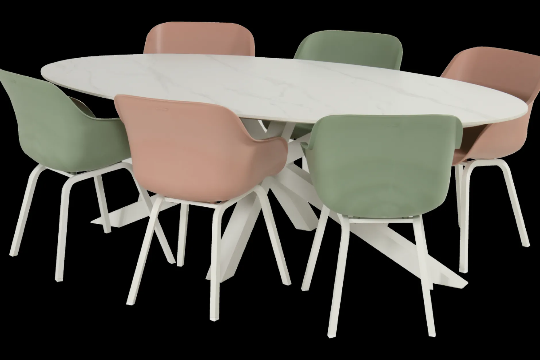 Xander tafel ovaal wit|ohgreen New